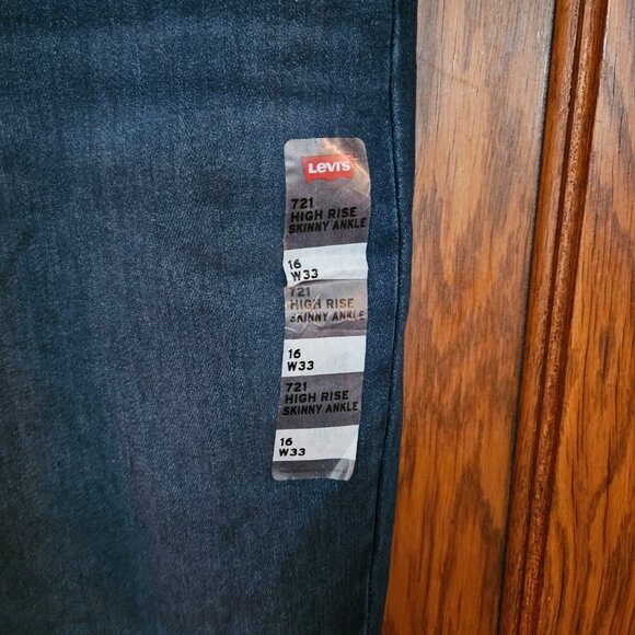 721 High Rise Skinny Ankle Jeans SZ 33 -16 - Picture 6 of 9